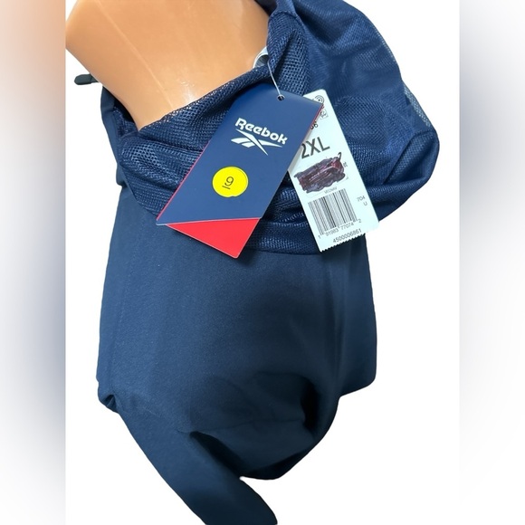 Reebok Men's Training Essentials Jacket Lightweight Full Zip Hooded Navy 2XL NWT - Picture 6 of 13